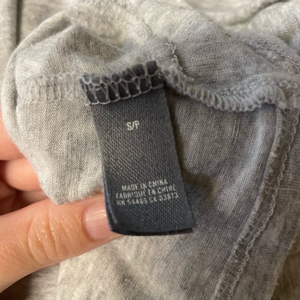 Aerie Light Gray Short Sleeve Top, Size Small - Picture 5 of 5